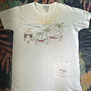 Swan Magic Rare Vintage Embroidered Tunic/Beach Coverup